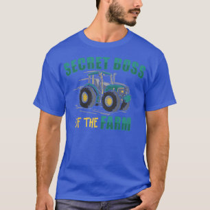 Camiseta Crianças Trator Boy Young Farmer Secret Chefe Do F