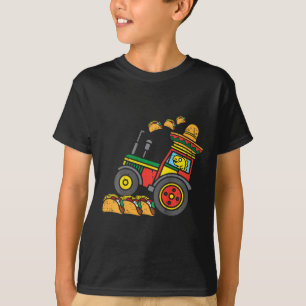 Camiseta Crianças Trator Mexicano Fazendeiro Meninos Toddle