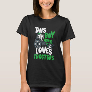 Camiseta Crianças Trator Toddler Este Rapaz Adora Tratores