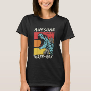 Camiseta Crianças Três Rapazes Rex aniversário de 3 anos 20