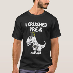 Camiseta Crianças Trex Boné de formatura I Esmagado Pré K N