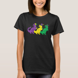 Camiseta Crianças Trex Dinos Purple Yellow Green Todler Bo