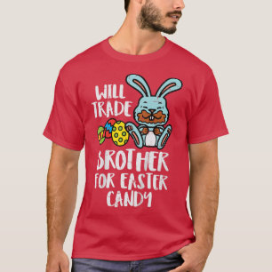 Camiseta Crianças Trocarão Irmão Por Páscoa Fam Engraçada