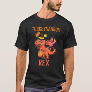 Camiseta Crianças Turkeysaurus Rex Dab Turquia Dino Toddler