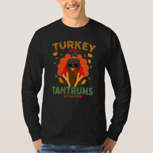 Camiseta Crianças Turquia E Tantros Graças Gobble Turke