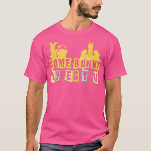 Camiseta Crianças Um Coelhinho Te Ama Bela Páscoa Coelhinha
