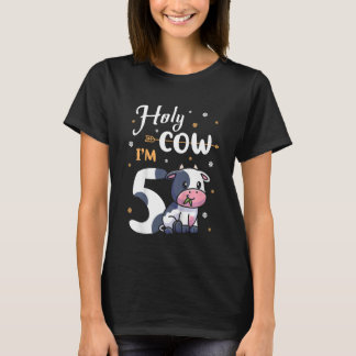 Camiseta Crianças Uma Vaca Bonita, Eu tenho 5 anos, parte d