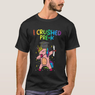 Camiseta Crianças Unicorn Dab Eu Esmagei Pré K No Último Di