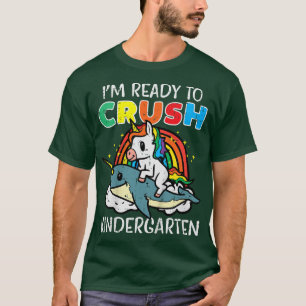 Camiseta Crianças Unicorn Narwhat Prontas Para Esmagar O Ja
