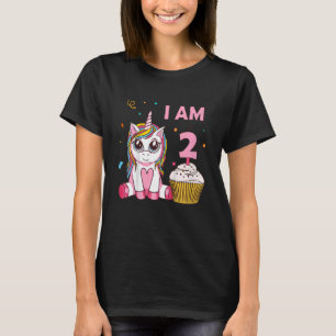 Camiseta Crianças Unicórnio Criatura mítica I Am 2 anos b