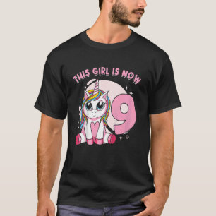 Camiseta Crianças Unicórnio Criatura mítica I Am 9 anos b