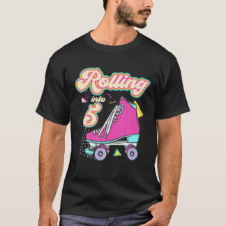 Camiseta Crianças Unicórnio Garota 5 Anos Aniversário 5 Ano