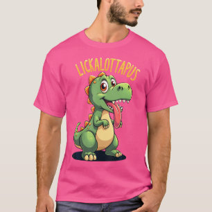 Camiseta Crianças Unisex Adultos Lickalottapus Dinossauro P