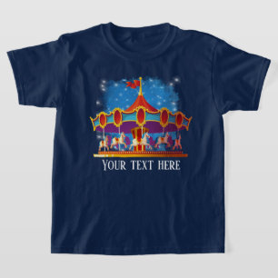Camiseta crianças unisex bonitinhas carrossel adicionam te