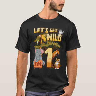 Camiseta Crianças Vamos sejam selvagens sou um animal do zo