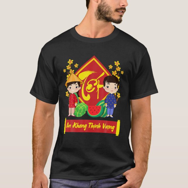 Camiseta Crianças Vietnamitas Ano Novo 2022 | An Khang Thin (Frente)