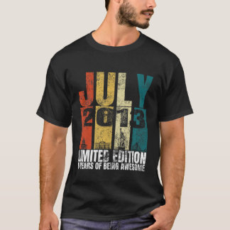 Camiseta Crianças Vintage Julho De 2013 Figurume De Dia 8 A