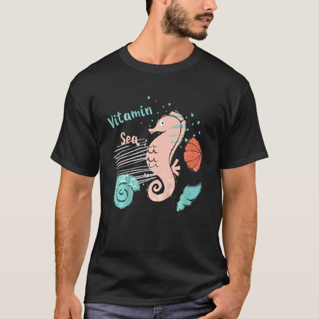 Camiseta Crianças Vitamina Animal do Mar (Frente)
