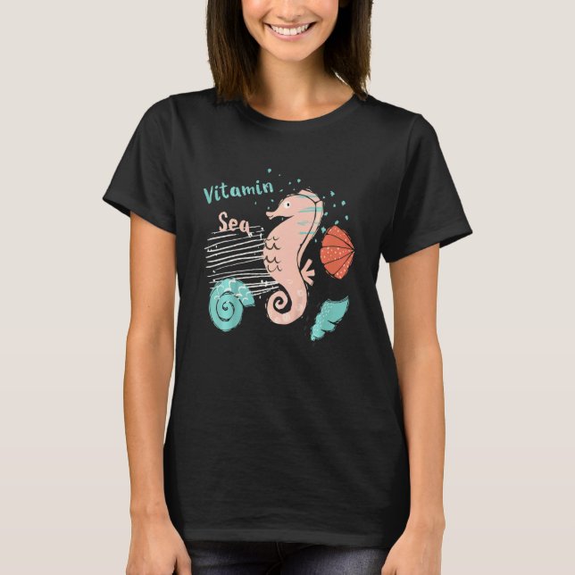 Camiseta Crianças Vitamina Animal do Mar (Frente)