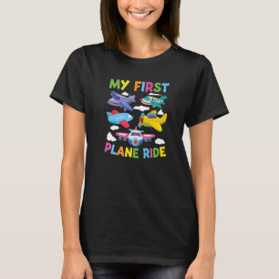 Camiseta Crianças Voam Pela Primeira Vez Os Meus Primeiros