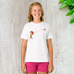 Camiseta Crianças Voando Pipa Infância Feliz