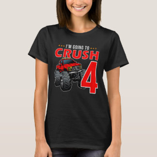 Camiseta Crianças, vou esmagar por ter 4 anos, 4 anos, 4 an
