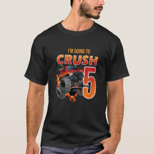 Camiseta Crianças, vou esmagar por ter 5 anos de 5