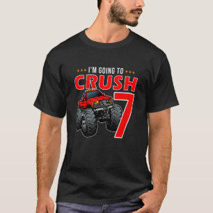 Camiseta Crianças, vou esmagar por ter 7 anos de 7
