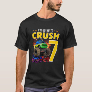 Camiseta Crianças, vou esmagar por ter 7 anos de 7