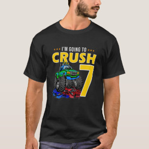 Camiseta Crianças, vou esmagar por ter 7 anos de 7