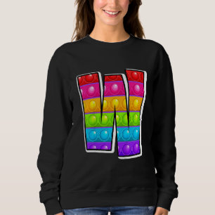 Camiseta Crianças W Letra Maiúscula w Alphabet Funny Popp