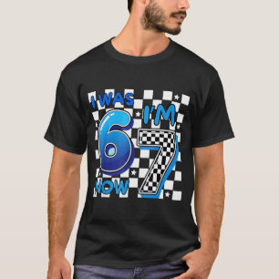 Camiseta Crianças xadrez azul eu tinha 6 agora tenho 7 dive