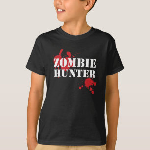 Camiseta Crianças Zombie Hunter Horror Tshirt