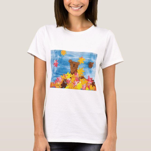 Camiseta CriançasArt para COC - Folhas de queda (Frente)
