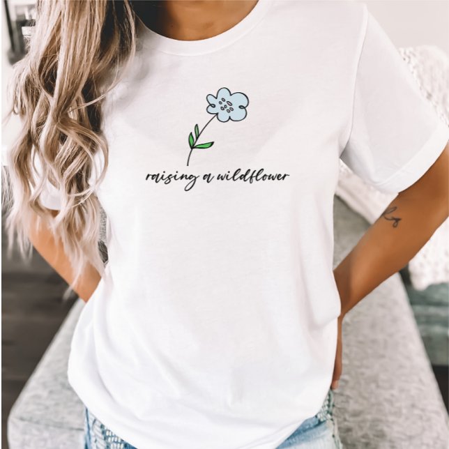 Camiseta Criando flores silvestres Mãe Floral Mãe de Um (Criador carregado)