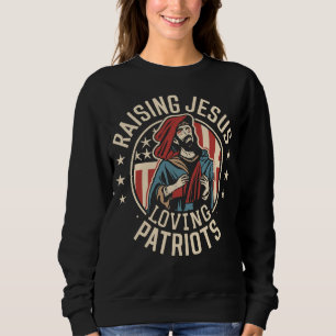 Camiseta Criando Jesus Amando Patriotas Cristãos para Mães