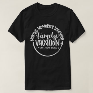 Camiseta CRIANDO MEMÓRIAS FÉRIAS FAMILIARES Texto Personali