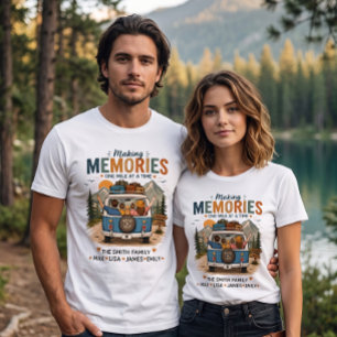 Camiseta Criando Memórias Uma Milha de Cada Vez Família P