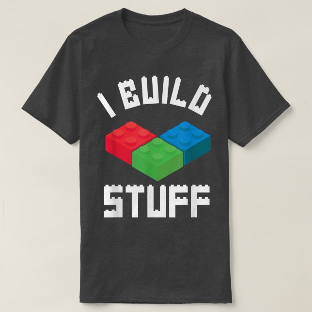 Camiseta Criar coisas do Master Builder Building Blocks Bri (Frente do Design)