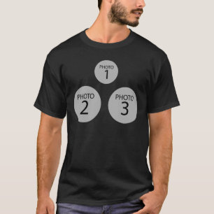 Camiseta Criar COLAGEM DE FOTOGRAFIAS REDONDA modelo 3 Orig