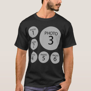 Camiseta Criar COLAGEM DE FOTOGRAFIAS REDONDA modelo 6 Orig