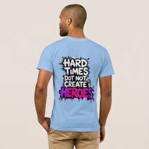 Camiseta Criar Heróis Tipográficos de Gradiente Vibrante