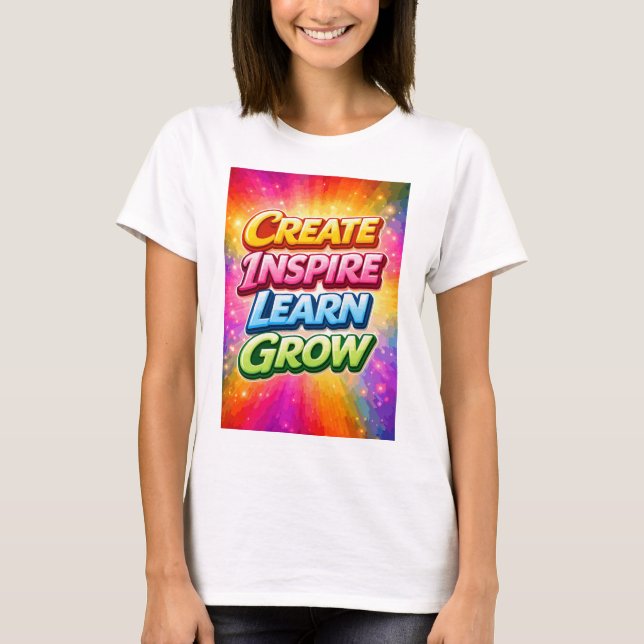 Camiseta Criar Inspirar Aprender Crescer (Frente)