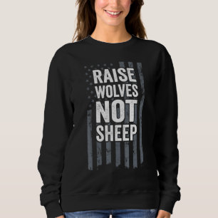 Camiseta Criar Lobos Não Ovelhas Mãe Pai Patriótico America