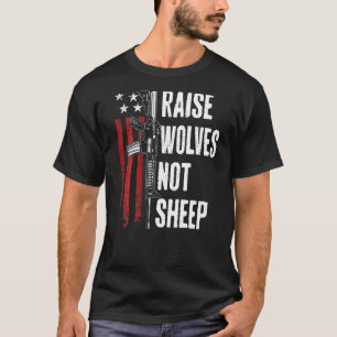 Camiseta Criar Lobos Não Ovelhas Patriótico Direitos De Arm