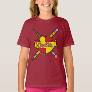 Camiseta Criativa de Brasão de Armas