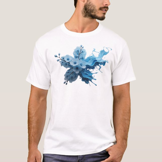 CAMISETA CRIATIVA DE MODA FLOR ABSTRATA 37 (Frente)