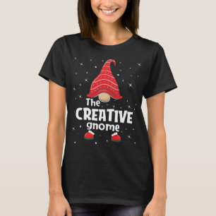Camiseta Criativa Gnomo Família Correspondendo ao Natal Eng