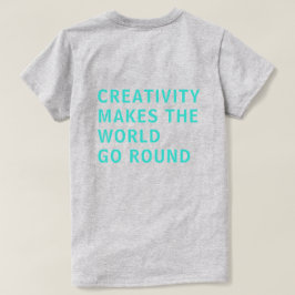 Camiseta Criatividade Citando Impressão Azul