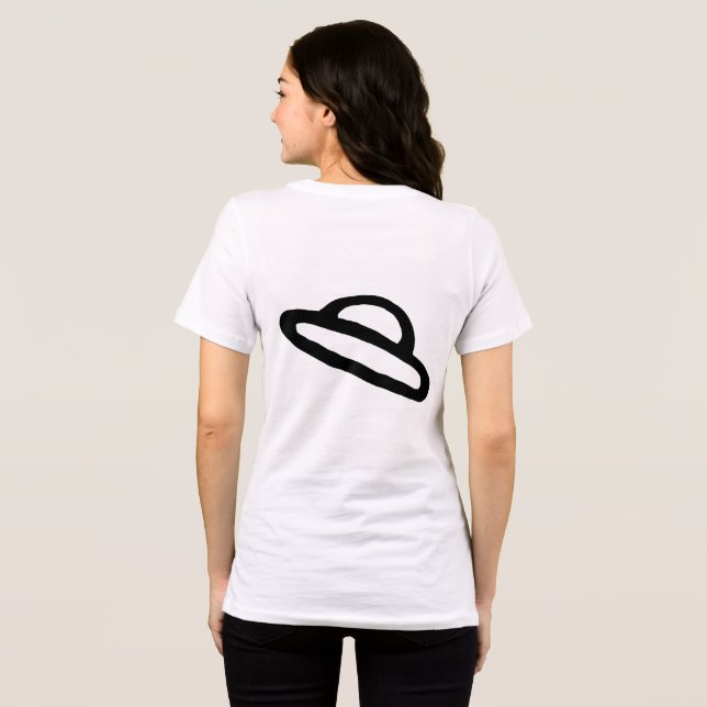 Camiseta Criatividade espacial à sua porta (Verso completo)